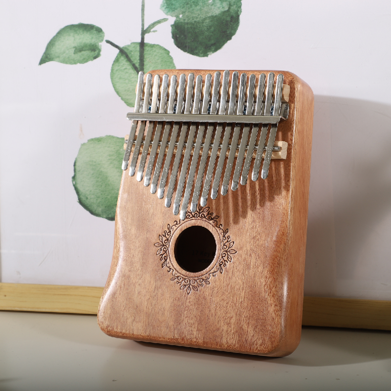 Guanteletes perfectos de 17 teclas, Piano de caoba, kalimba, instrumento Musical para principiantes, Piano de pulgar con accesorio, musical acústico de madera i