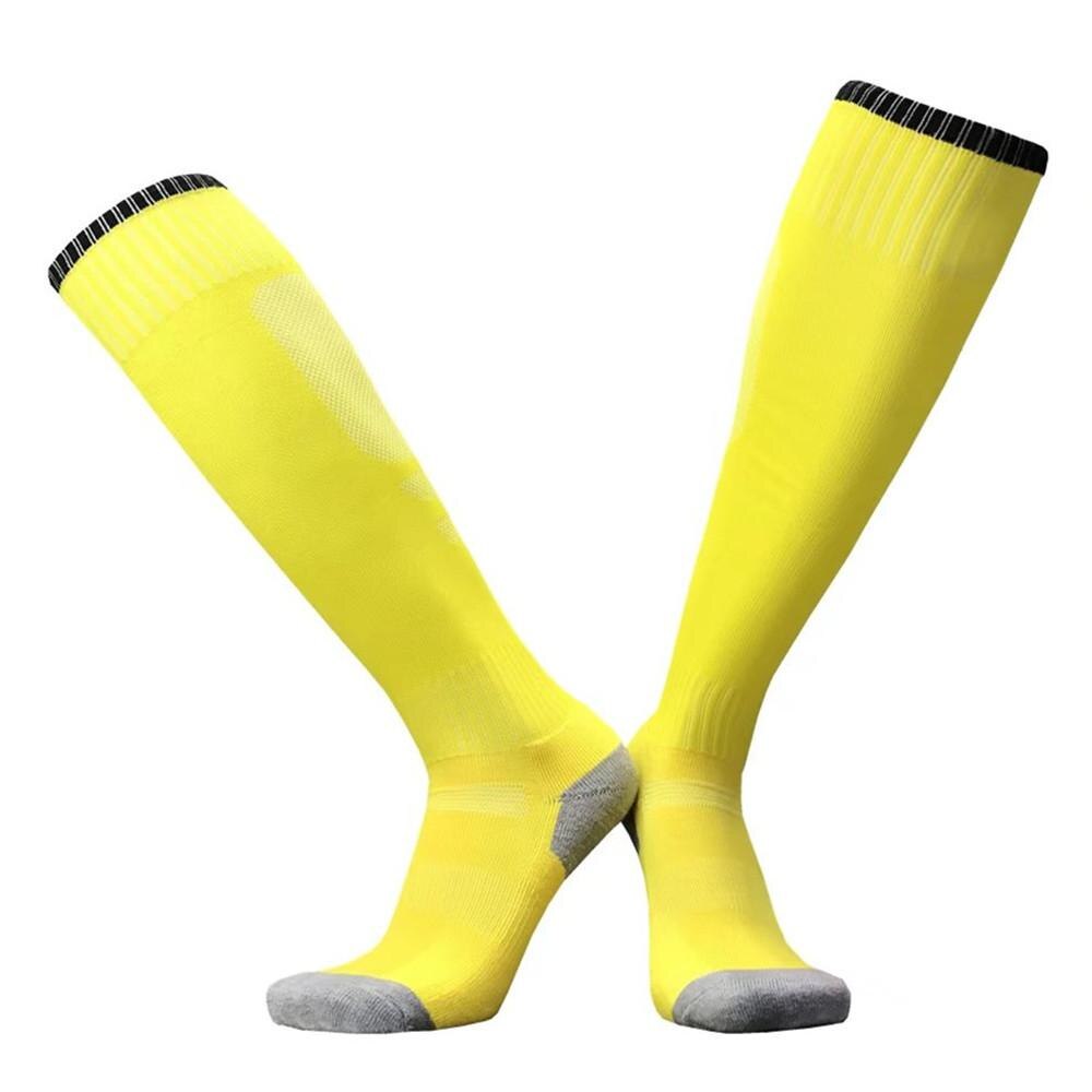 Kids Football Socks Long Tube Boys And Girls Soccer Socks Thickening Towel Stokings Sports Socks Protective Foot: ETM 013 yellow