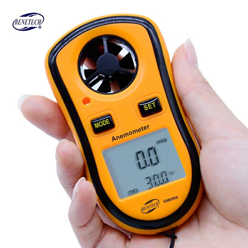 BENETECH GM8908 Digital-Anemometer 0-30 mt/s Handheld Wind Geschwindigkeit Messgerät Meter Luft Geschwindigkeit Temperatur Messung