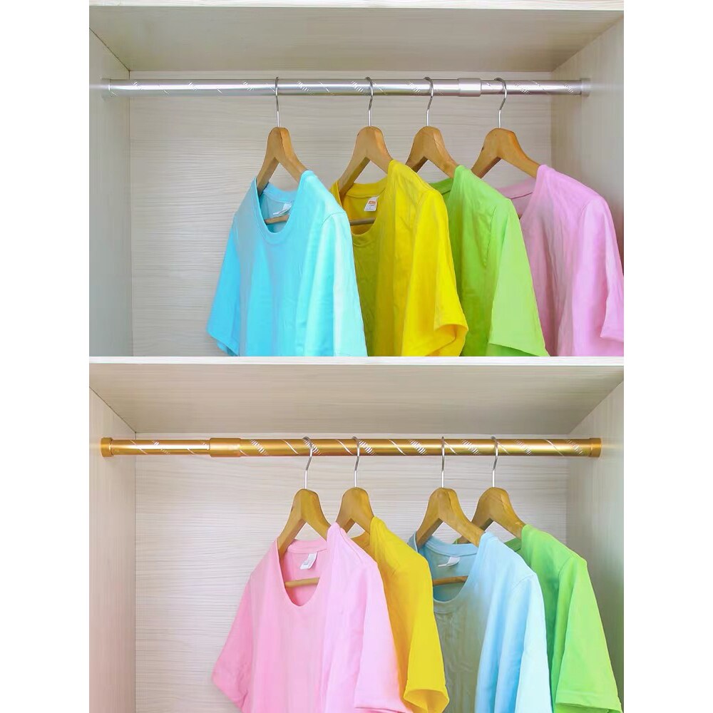 Tykke klær i aluminiumslegering, organiseringsskinner, justerbar garderobeskap, hengerstang, klesstativ med skinneflens