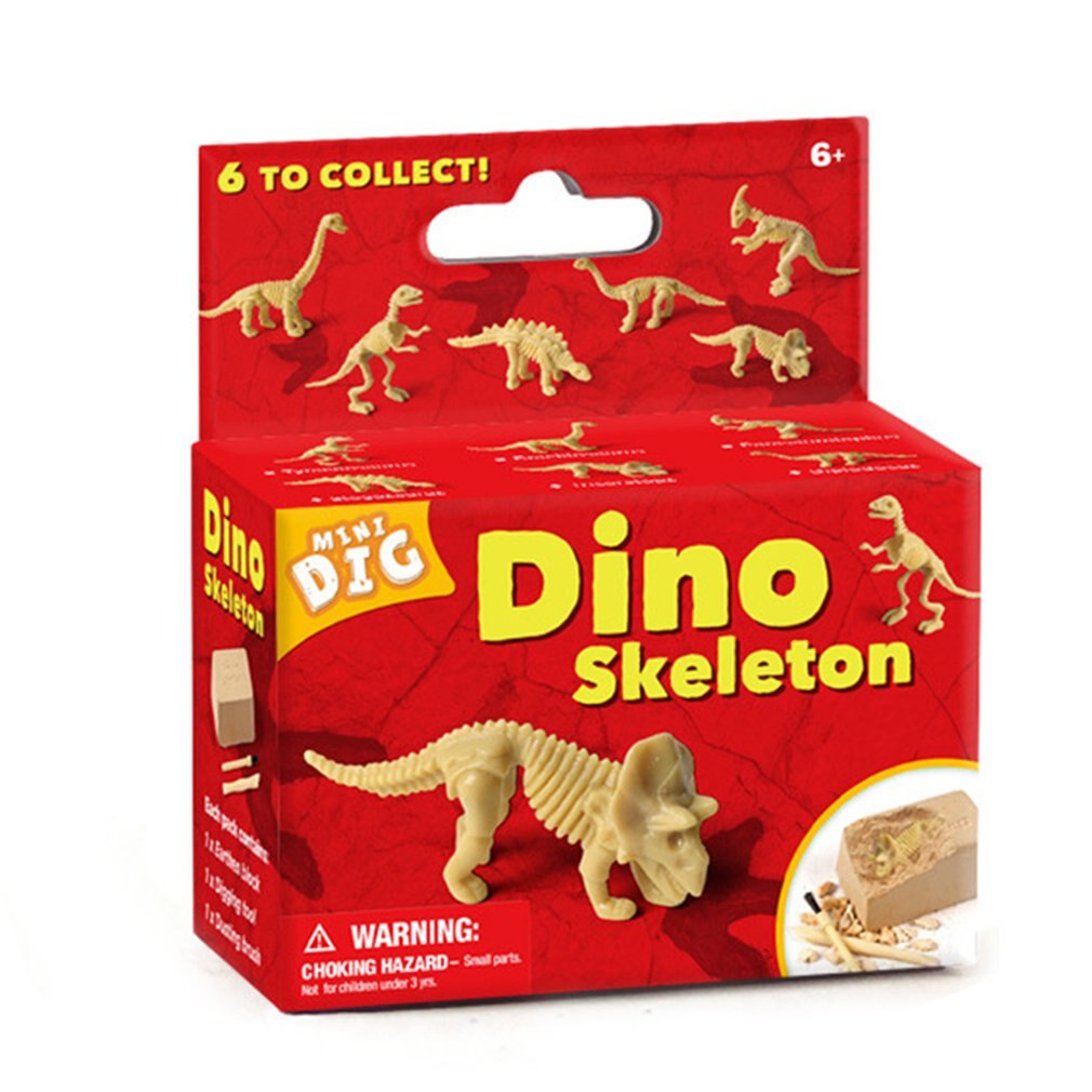 Giocattoli creativi per bambini fai da te scavare pinguino dinosauro pirata tesoro gemme esplorazione giocattoli di scavo: Six piccolo dinosauro