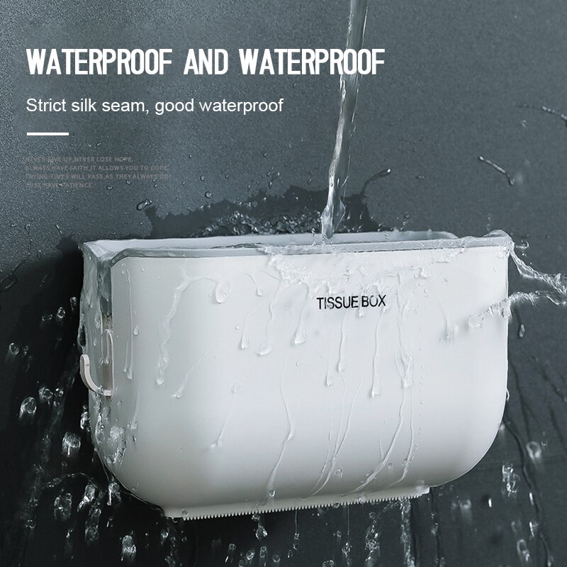 Wall Mounted Tissue Box Holder Paper Holder Kitchen Bathroom Tissue Dispenser Home Paper Towel Dispenser Toilet Paper Holder