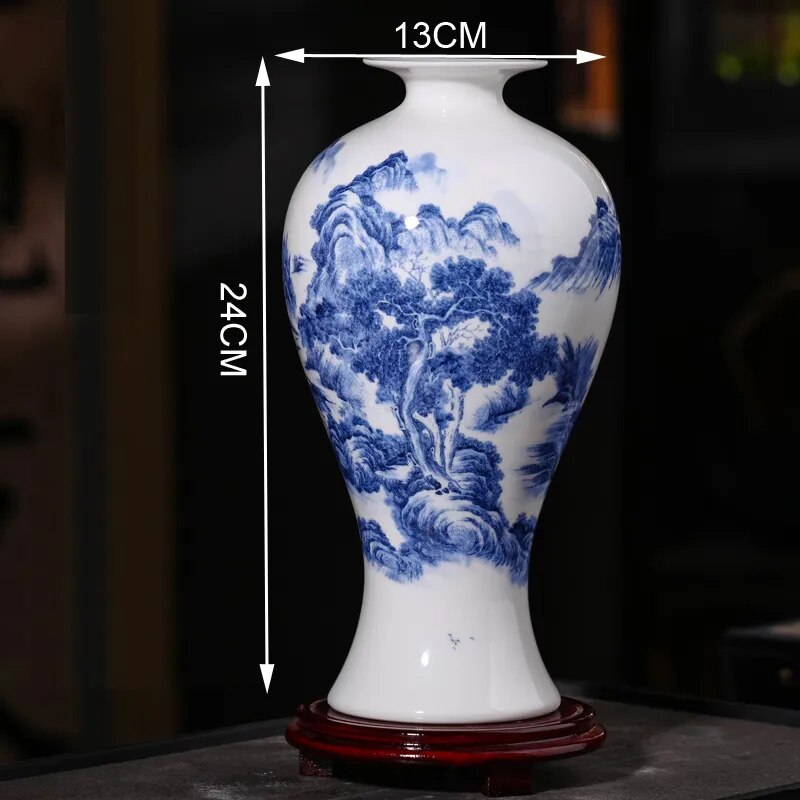 Bone China Flower Vase, Home Decor, Chinese Tradition Vases for Flowers, Ceramic Vase Decoration Home, Living Room: light green
