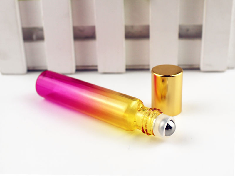 20pcs/lot 5ml/10ml Roll on Glass Bottle with Glass/Metal Roller Ball Perfume Essential Oil Bottles Sample Test Glass Vials