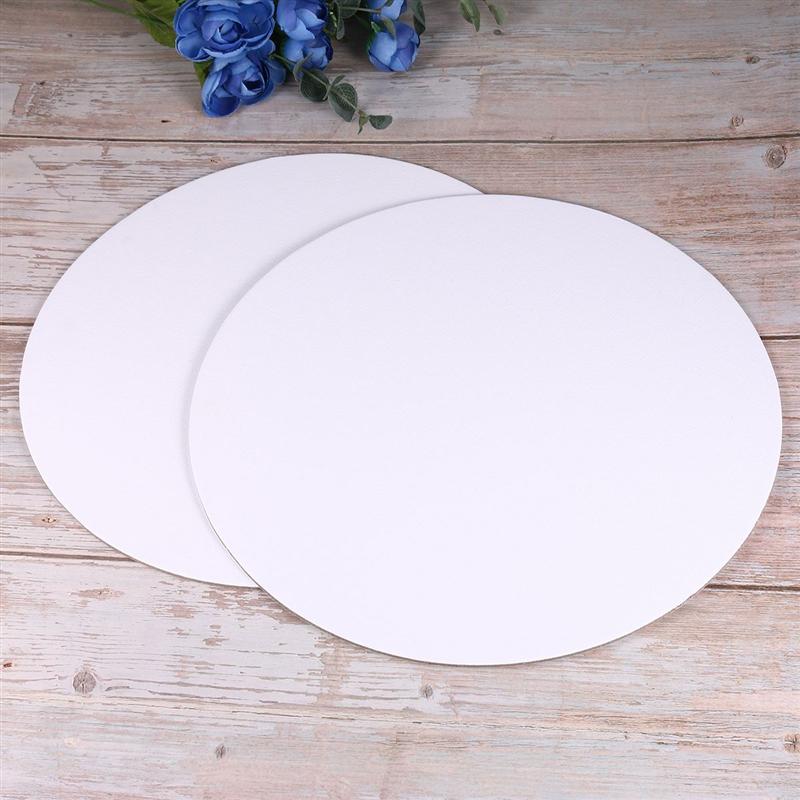 Planche à dessin sur toile de forme ronde, planche de peinture d'art premium, planche d'artiste, peinture à l'huile, croquis, 25cm, 6 pièces