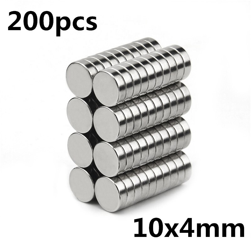 Super Krachtige Sterke Zeldzame Aarde Neodymium Magneet N52 Magneten: 200pcs-10x4