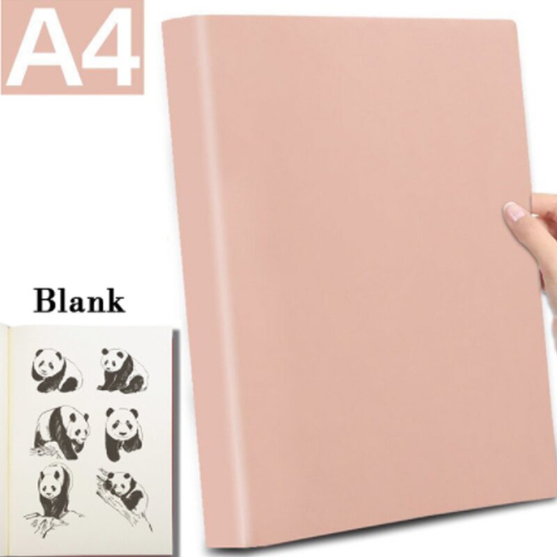 A4 Notebook mit Lesezeichen Tagebuch Planer Tagebuch Agenda 5R Connell Notizen Checkered Blank für Büro Schule Liefert: Blank pink