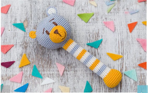 Häkeln rassel Baby Hund/Hase/Giraffe/Affe/Frosch/Bär rassel spielzeug Häkeln spielzeug Baby Dusche Neugeborenen