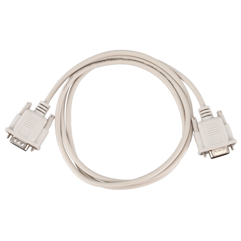 1.4M RS232 DB9 9 broches mâle vers VGA vidéo 15 broches mâle adaptateur câble gris clair: Default Title