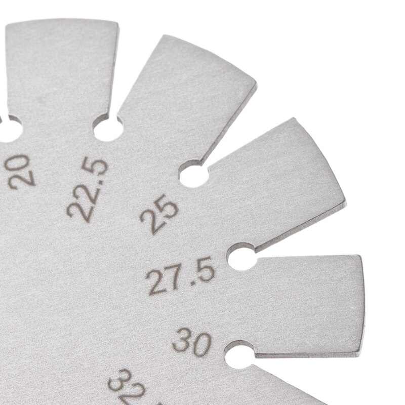 Jauge d'angle en acier inoxydable, rapporteur d'angle, plage 15C-120C, outils de calibre, diamètre 70mm pour outils de travail du bois