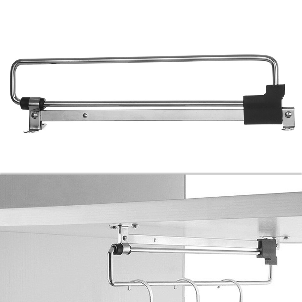 1Pc Garderobe Verstelbare Opknoping Staaf Kast Staaf Telescopische Kleding Rail Pull Out Organizer Intrekbare Kast Schuifdeuren Rekken