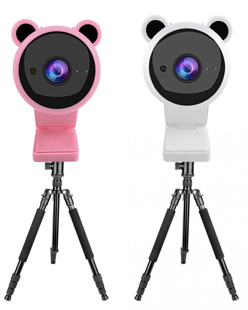 Usb 2.0 Leuke Panda 1080P Hd Webcam Web Camera Ingebouwde Microfoon Autofocus Webcam Full Hd 1080P Camara Web Para Pc Voor Werk
