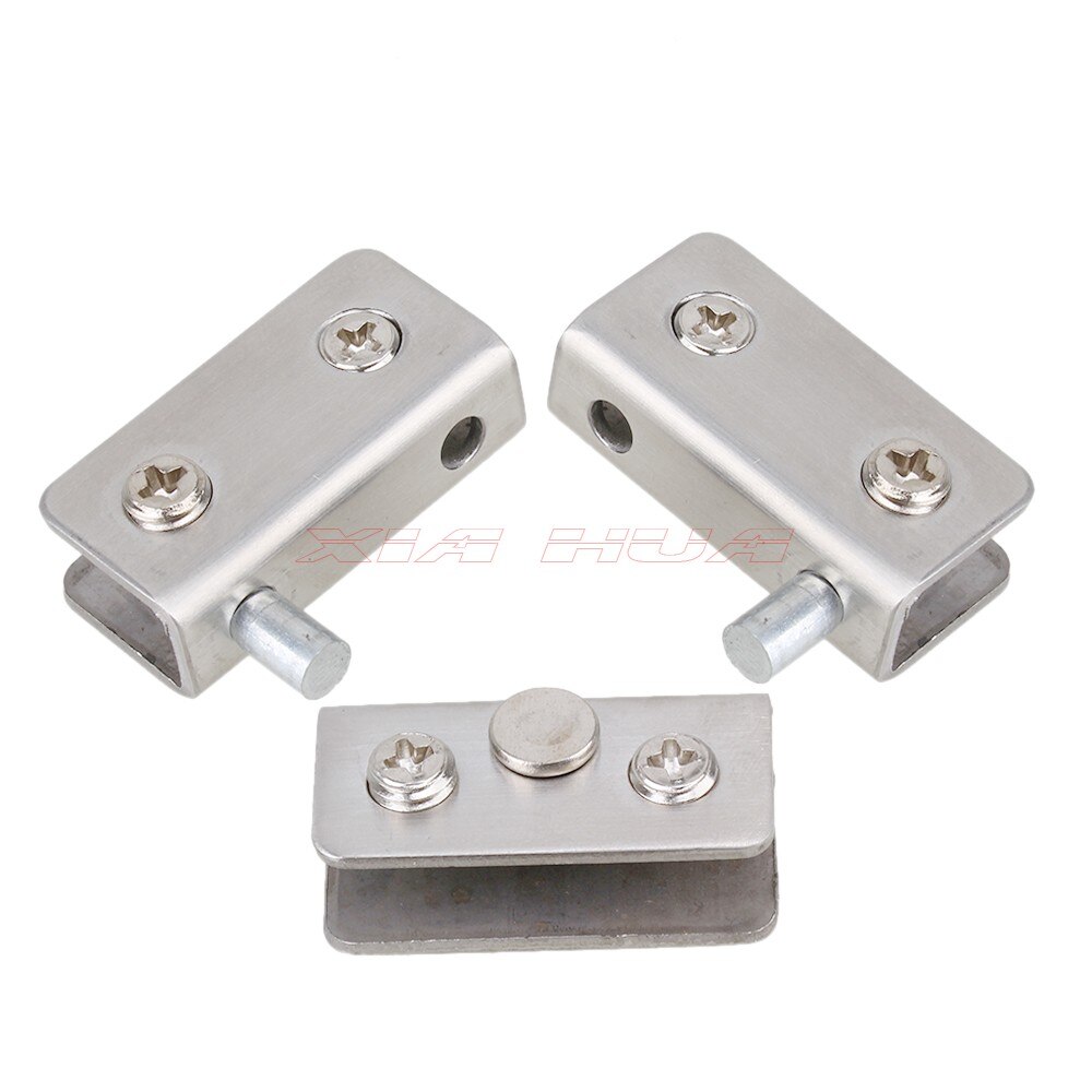 40X20MM Single suction glass door hinge kit Glass Pivot Door Hinges Glass Door Hinges Clamps