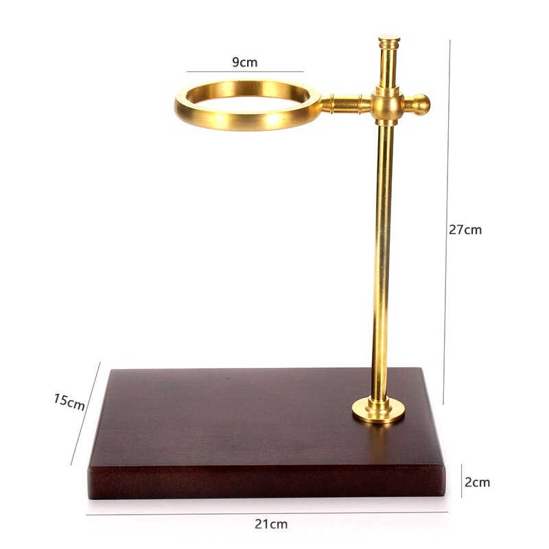 Pour-Over Coffee Dripper with Wood Stand - Heavy-Duty - Adjustable height