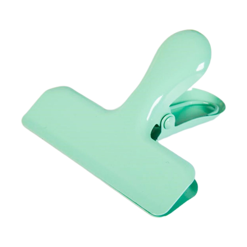 Pince à papier en acier inoxydable, grande pince à papier taureau, charnière colorée, Clips de fichiers, fournitures de bureau pour reçu, Document, sac alimentaire HX6A: Green