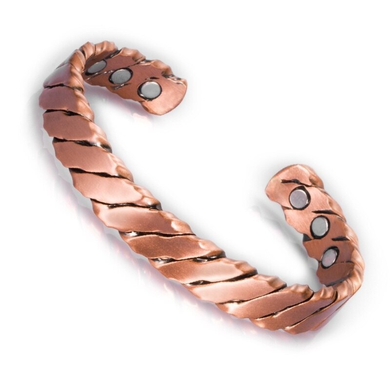 Simple Style Twisted Alloy Plated Bracelet Adjustable Open Bangle for Wedding Party Engagement Jewelry: Copper