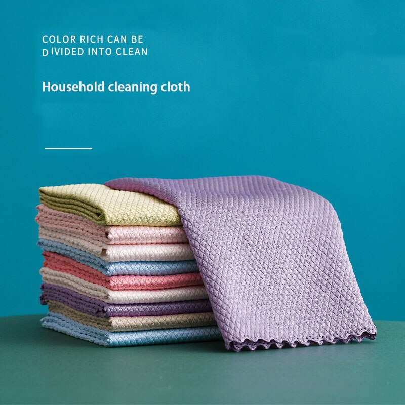 3 stück /5- teiliges einstellen küchenhandtuch, putzlappen, saugfähige glasreinigungstücher, mikrofasertücher, reinigungstücher für fenster und autos, mikrofasertücher