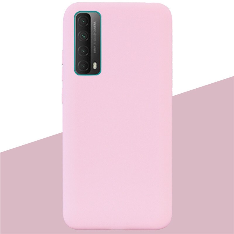 Für Huawei P smart Fällen 6,67 Weiche Silikon Zurück Telefon Fall Für Huawei P Smart Bumper Schutz Funda shell Etui Taschen: 11 Light Pink