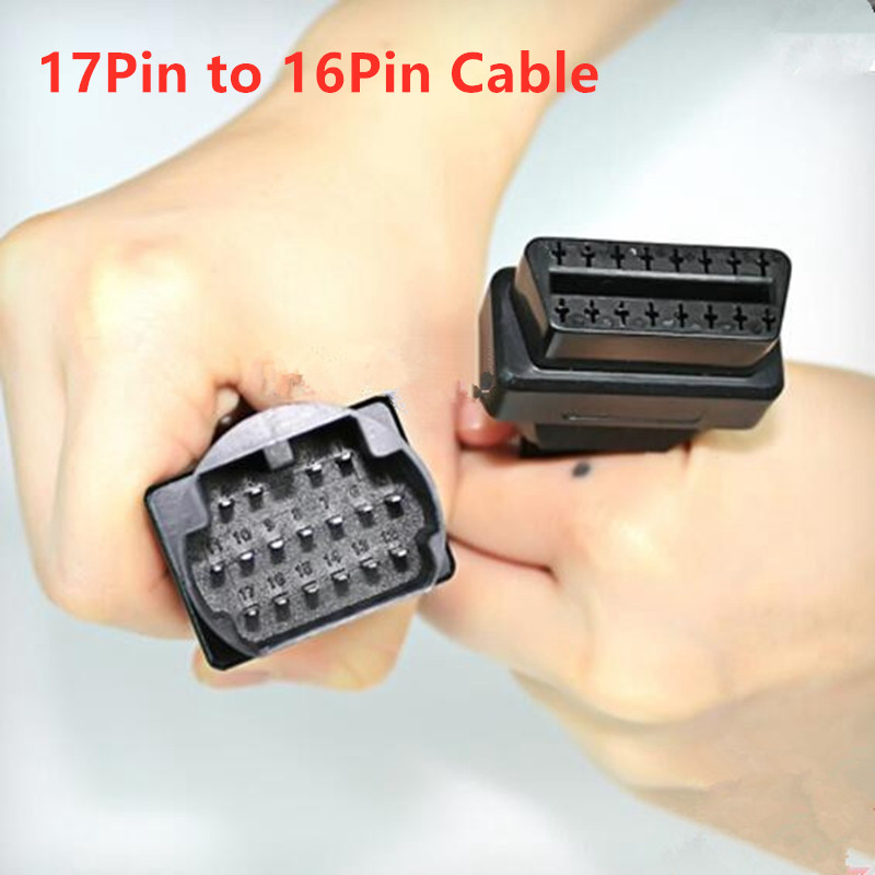 Voor MAZDA 17 Pin 17Pin Male naar 16 Pin 16Pin Vrouwelijke Auto OBD OBD2 OBDII DLC Diagnostic Tool Adapter Converter kabel Voor Mazda