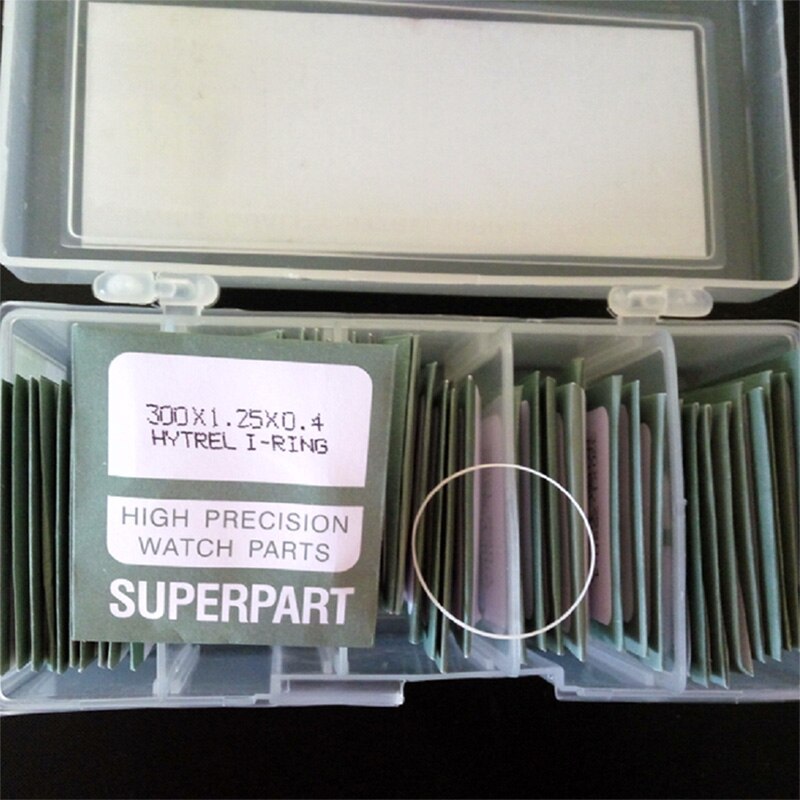 1 einstellen 49 Größen wasserdichter O-Ring-Uhrenrückseitenabdeckung, wasserdichte Dichtung, Uhrenteil für 1,5 mm dickes rundes Uhrenglas, Kristall
