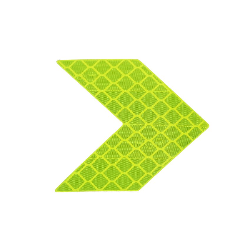10PCS/Set Car Reflective Arrow Sign Tape Warning Safety Sticker For Car Bumper Trunk Reflector Hazard Tape Car Styling Sticker: Fluorescent gree