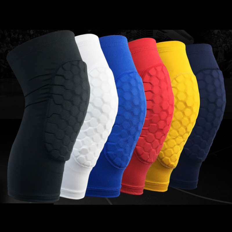 Basketbal sport kniebeschermers honingraat sportveiligheid volleybal kniebeschermers compressiekousen kniebandages brace bescherming voetbal 1pc