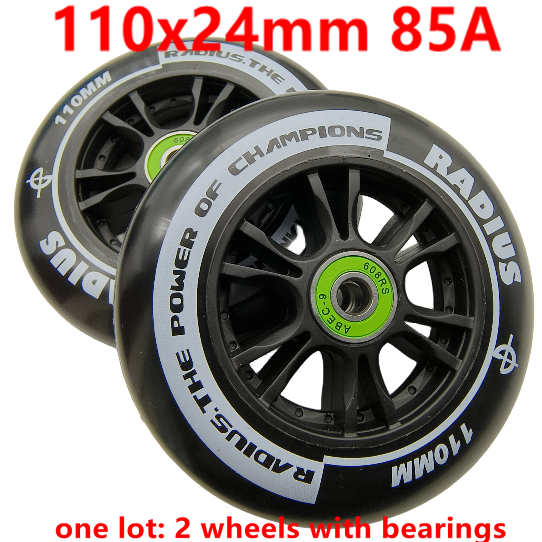 scooter accessories skate wheel scooter wheel 90mm 110mm 120mm 125mm 85a 2wheels/lot: Yellow