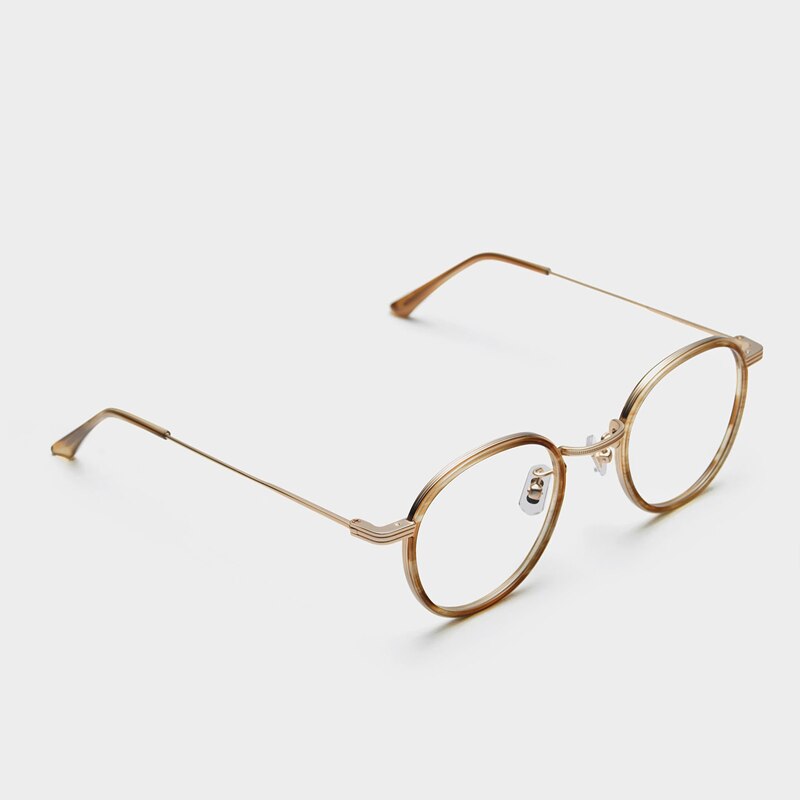 GM Round glasses women men Optical Frames GENTLE yeti Retro Eyeglasses Prescription glasses for Men Women: Dark Brown