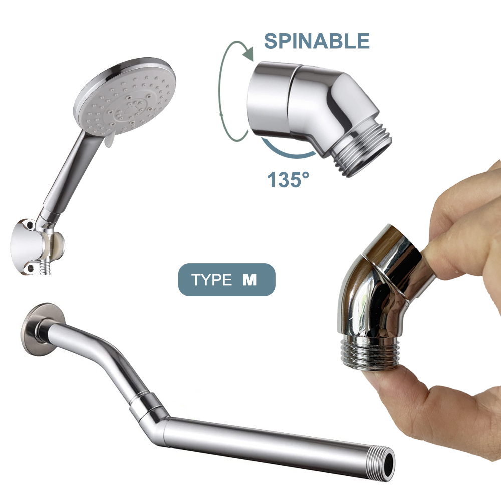 Angle 90° 135° Shower Elbow Adapter G1/2 Bathroom Shower Head Arm Connector Female Male Rainfall Handheld Shower Accessory