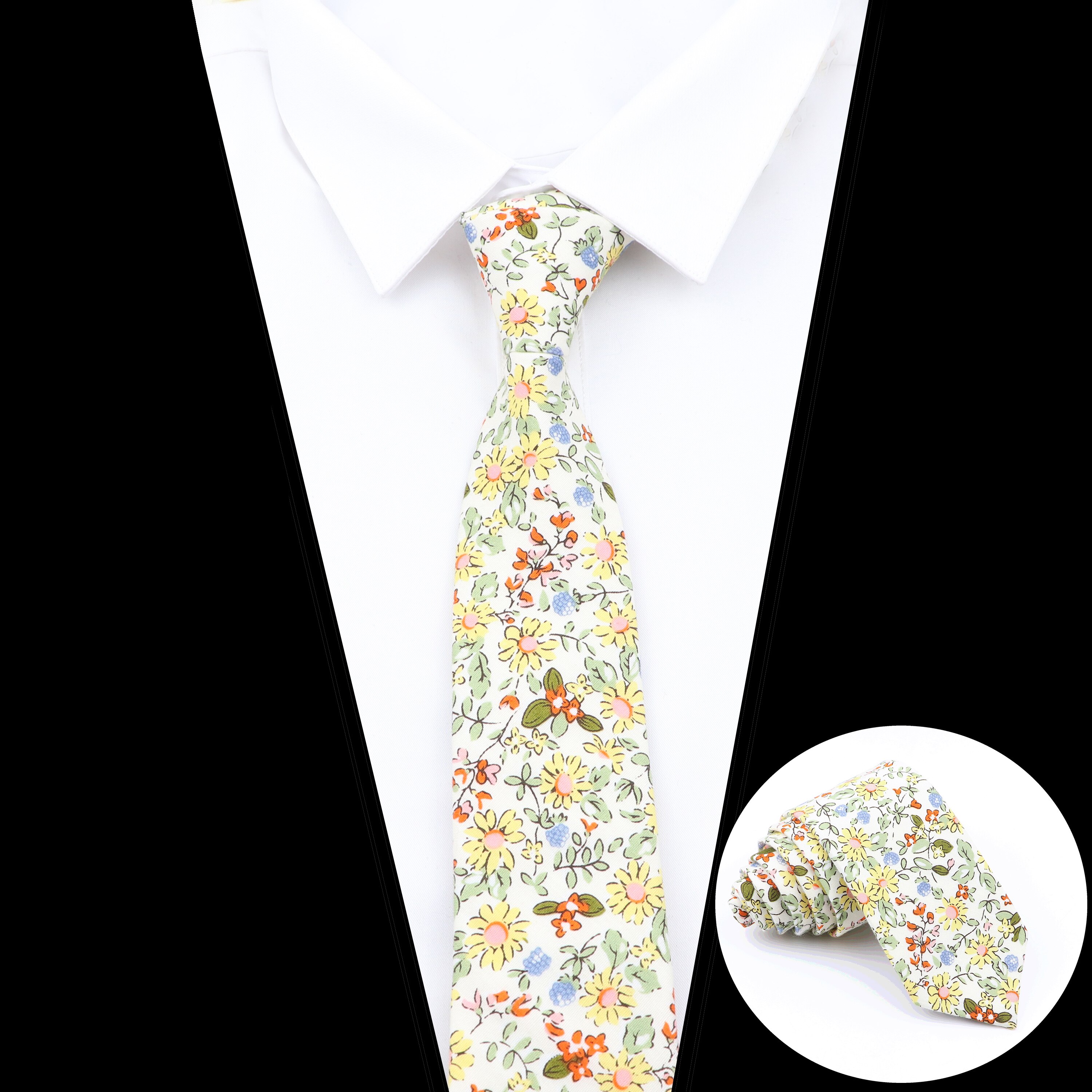 Nova moda algodão gravata floral para homem mulher silm gravata com estampa flor padrão gravata para casamento casual gravatas ternos cravat