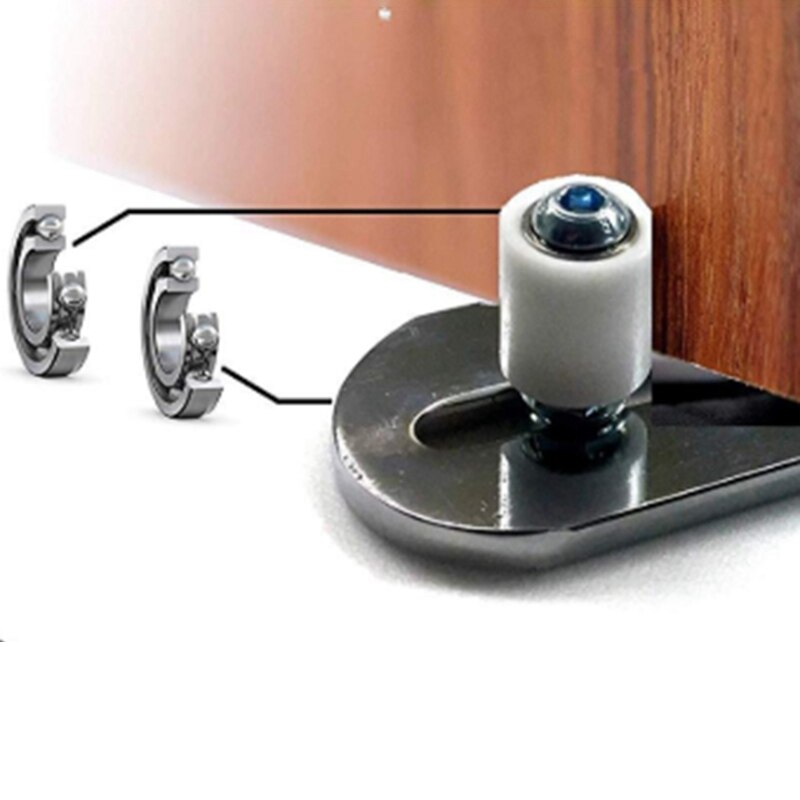 Floor Guide for Bottom Of Sliding Barn Doors Adjustable Wall Mount Stay Roller Guide Ball Bearings