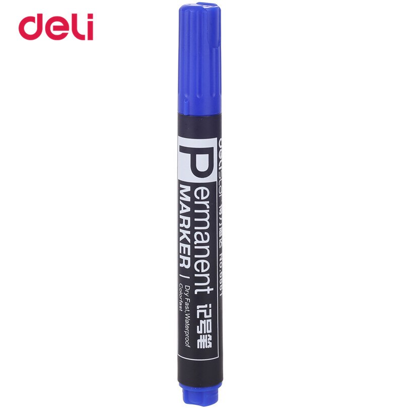 Deli Markeerstift Whiteboard Marker Blauwe Inkt Pen Uitwisbare Maker Pen Voor Witte Boord Briefpapier Kantoor Schoolbenodigdheden