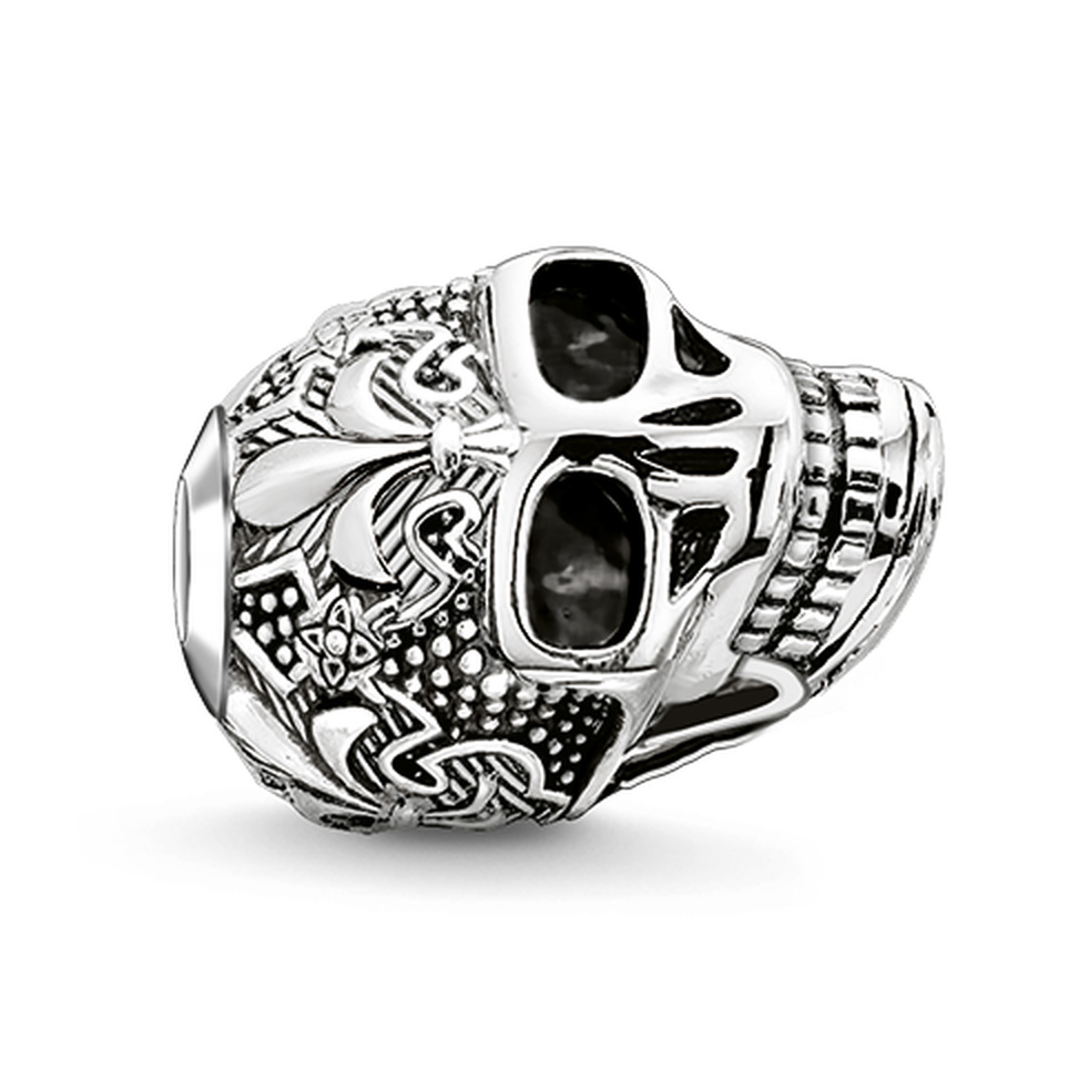 Koraliki Fleur-de-lis Lily Skull, 2019 Rebel Street Beads Pasuje do bransoletki Europa Naszyjnik Karma Charms Biżuteria Akcesoria: WHITE