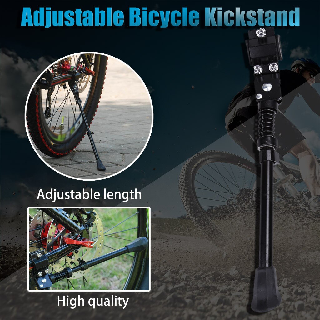Adjustable Bicycle Kickstand Mountain Bike Mtb Aluminum Side Rear Kick Stand Side Rear Kick Stand Bicycle Accessories d7