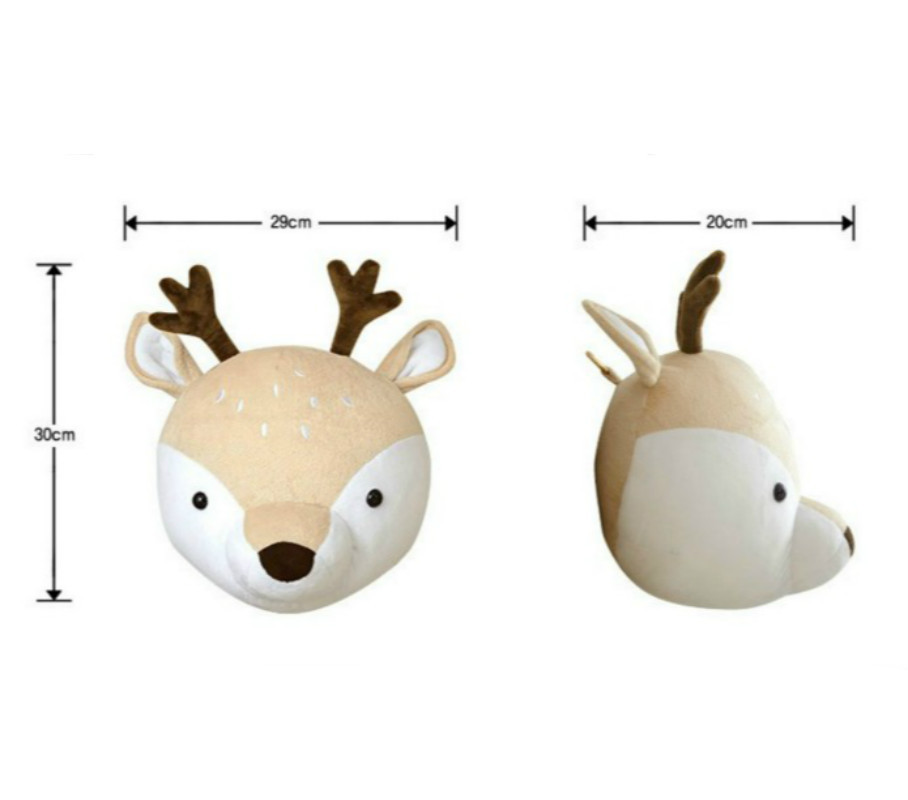 Cabezas de animales 3D para decoración de habitación de niños, Cabeza de unicornio, ciervo y elefante, colgante de pared para habitación de niños, decoración de habitación infantil
