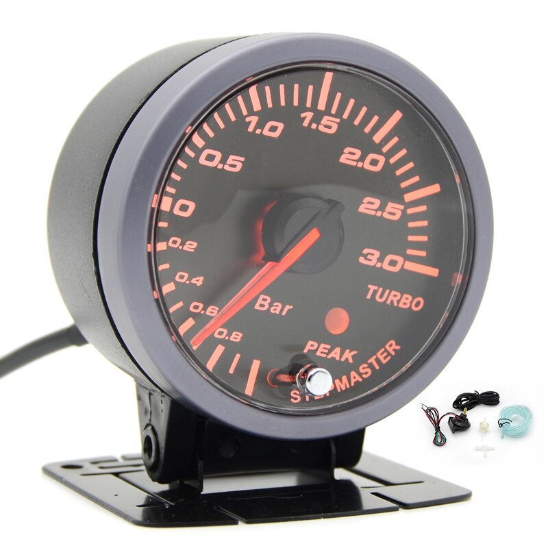 DRAGON GAUGE 60mm 3.0 BAR Turbo Boost Gauge Electrical With Warning