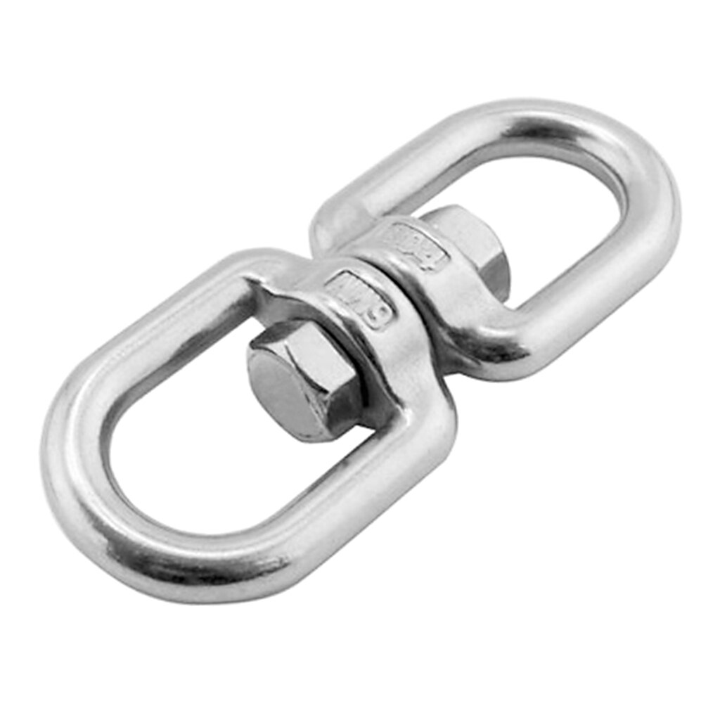 Stainless Steel Swivel Double Loops Hook Connector Two Ended Ring Link