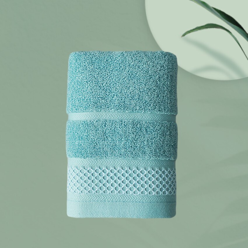 Geometric Face Towel Cotton Thick Soft Towels Hair Hand Home Hotel Spa Towel Adults Kids toalla de cara serviette: Green  
