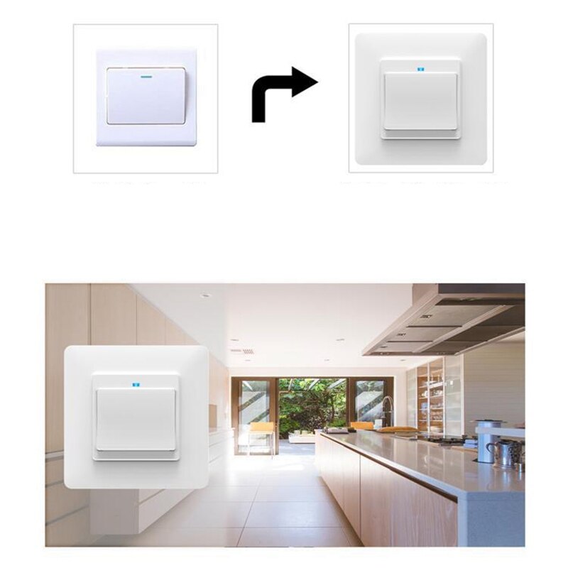 WiFi Smart Switch Light Switch Push Button Smart Life APP Remote Control Works with Alexa Google Home for Voice Control EU Plug