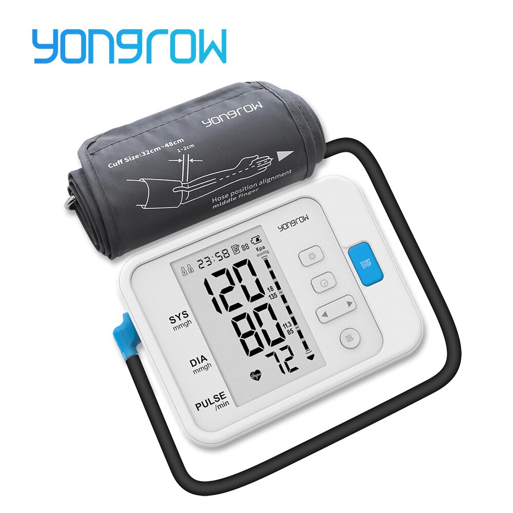 Yongrow Draagbare Digitale Bovenarm Bloeddrukmeter Meting Tool Draagbare Lcd Digitale 1 Pcs Tonometer Bloeddrukmeter
