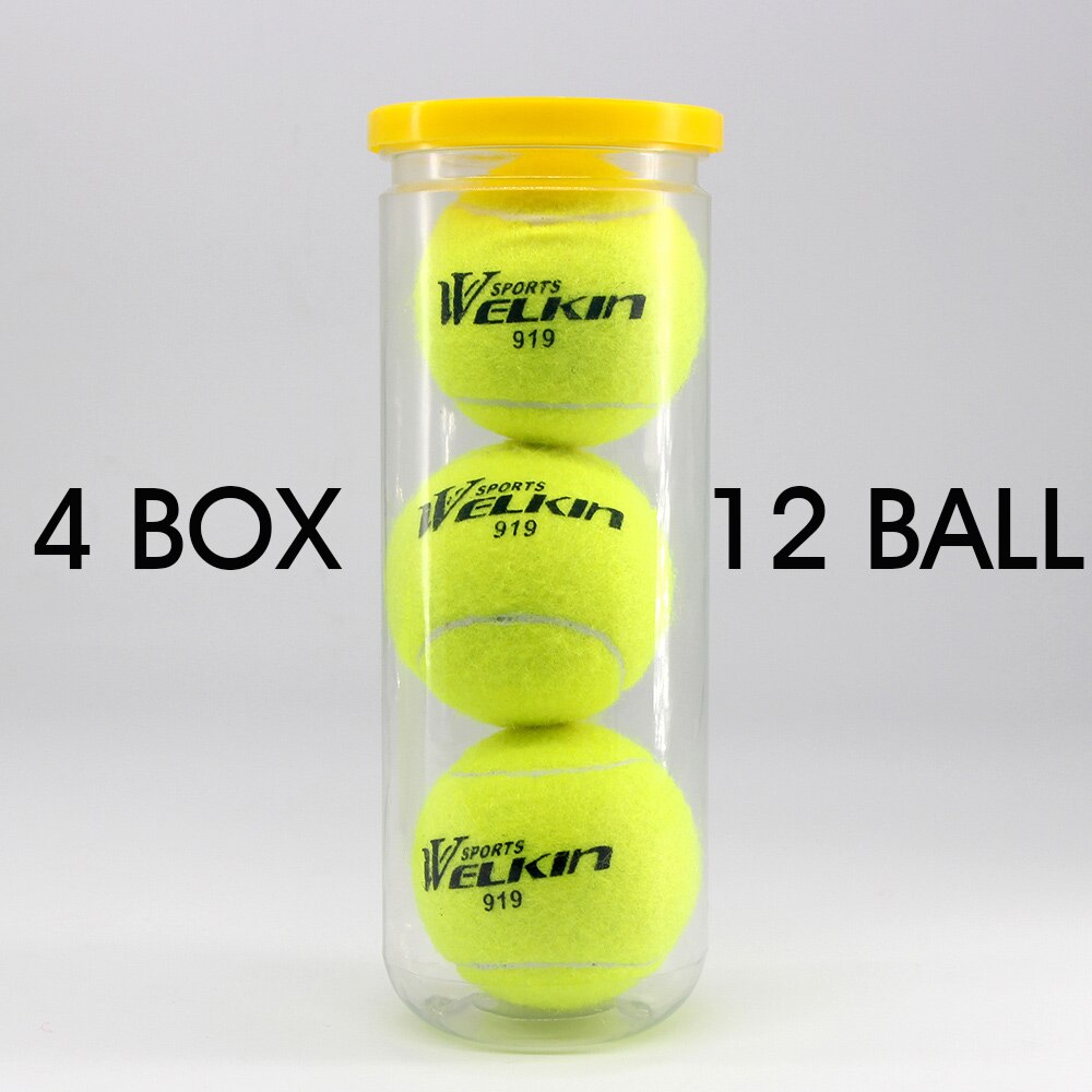 Wilkin 919 tennisbolde konkurrence træning tennisbolde høj elastisk modstand sports tennisbold 3 stk i æske: 12 stk kugler