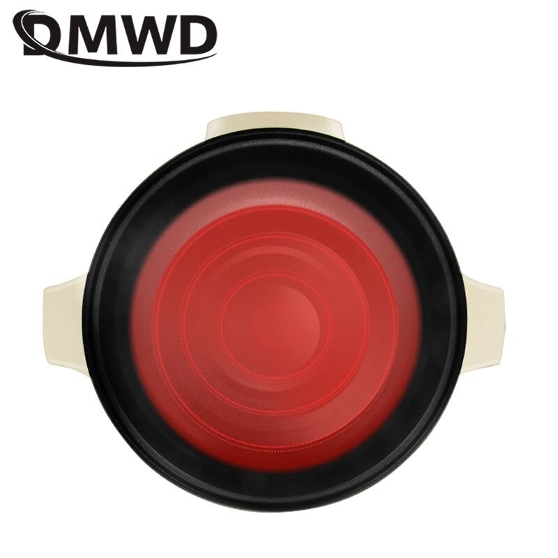 DMWD Mini Electric Multicooker Breakfast Maker Noodles Pasta Cooker Pot Porridge Soup Cooking Pot For 1-3 People 220V