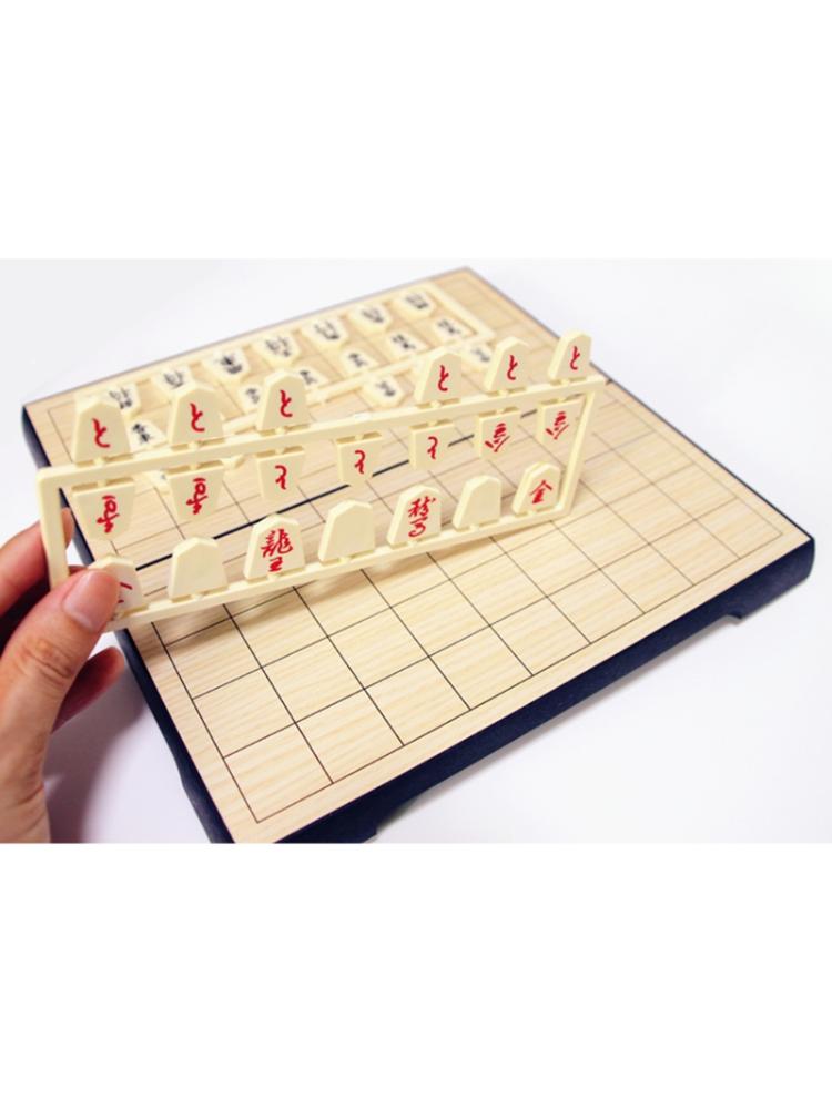Tablero de juegos de ajedrez japonés plegable magnético Shogi, puzle de juguete de 25x25cm
