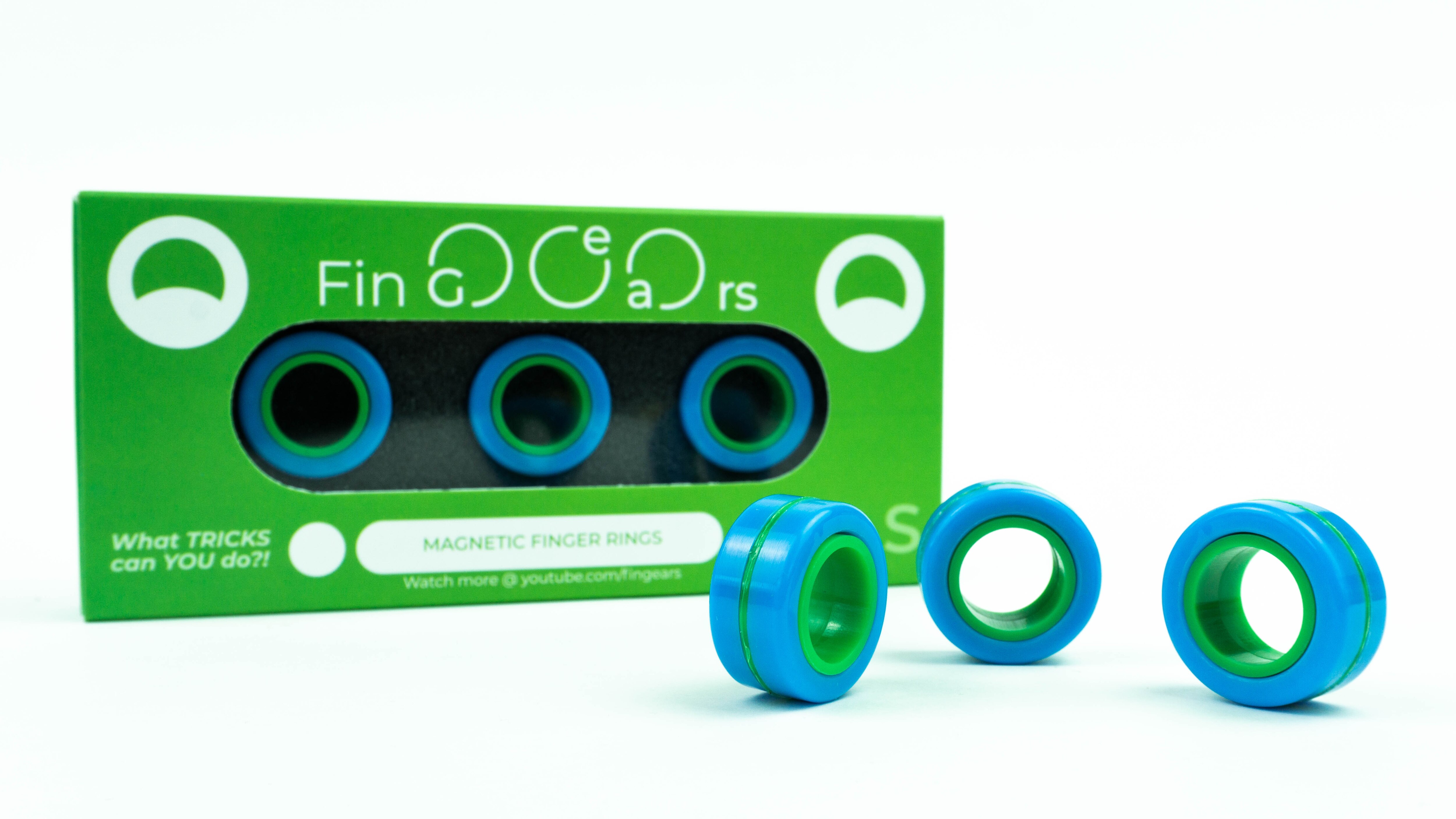 ORIGINALES Fingears Magnetic Finger Ring Talla S: Blue/Green