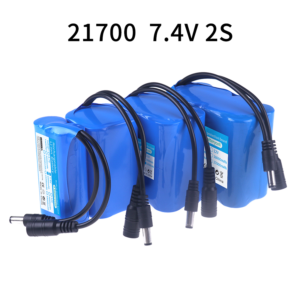 7.4v lithium-batterier 6000/12000/18000/24000 mah 21700 2s bådbatterier til fjernstyrede agnbåde, agnfodringsbåd