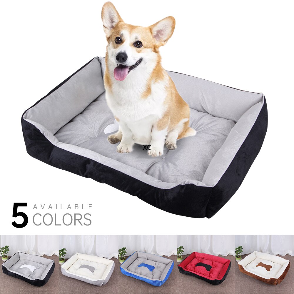 Bone Pet Bed Large House Large Dog Puppy Kennel Waterproof Cat Litter Four Seasons Nest Warm Pet Supplies Bed Linen