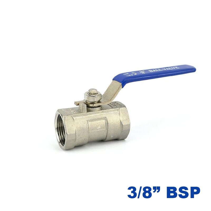 GOGO 1PC Ball valve Stainless steel SS304 201 SS316 Small Ball Valve DN10 Female thread 3/8" BSP 2 way valve
