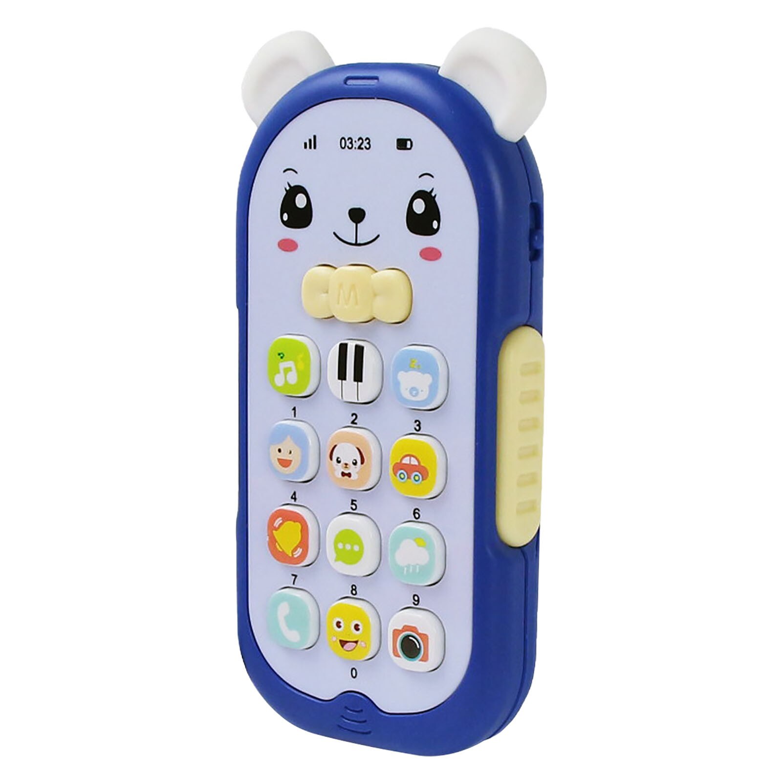 Baby Guttapercha Speelgoed Gezicht Veranderende Muziek Mobiele Telefoon Милое Аниме Slapen Artefact Simulatie Telefoon Speelgoed: Blauw