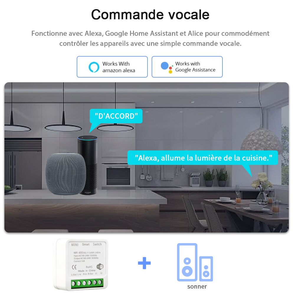 Wifi diy smart bytte om fjernkontroll 10a/16a trådløse brytere smart hjem tuya smart liv app kontroll via alexa google hjem