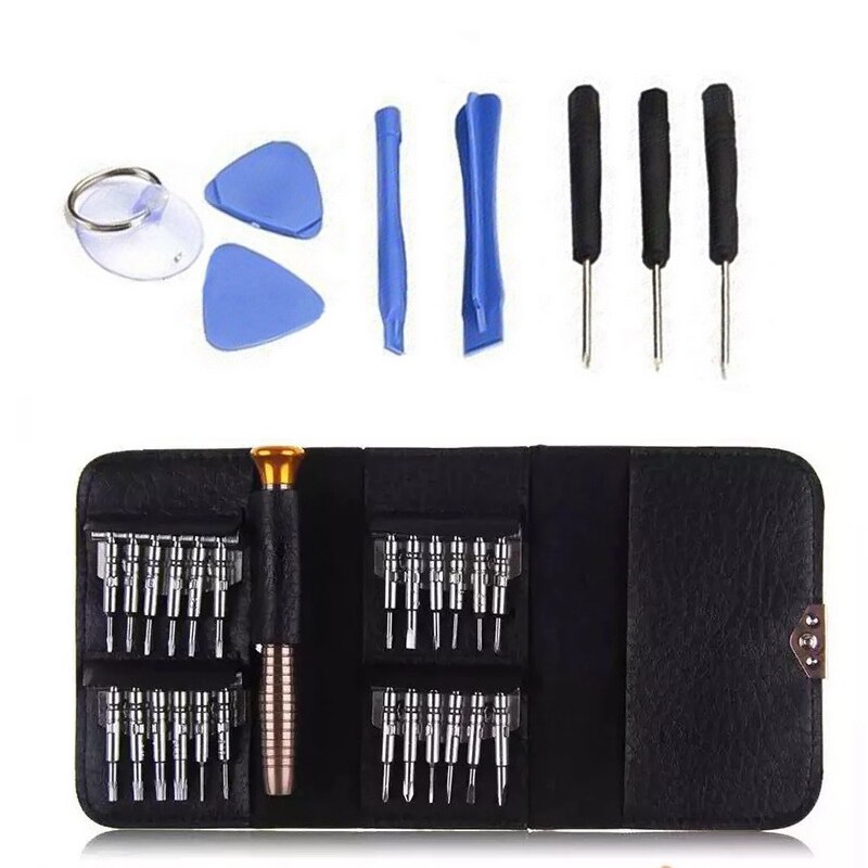 Kit d'outils de réparation de portefeuille de téléphone portable, tournevis torx de précision 25 in en 1 pour téléphone portable, téléphone portable, électronique, pc